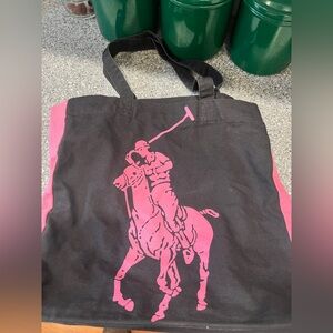 Polo by Ralph Lauren Black and Pink Tote Bag